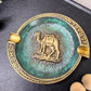 Vintage Solid Brass Ashtray from Israel