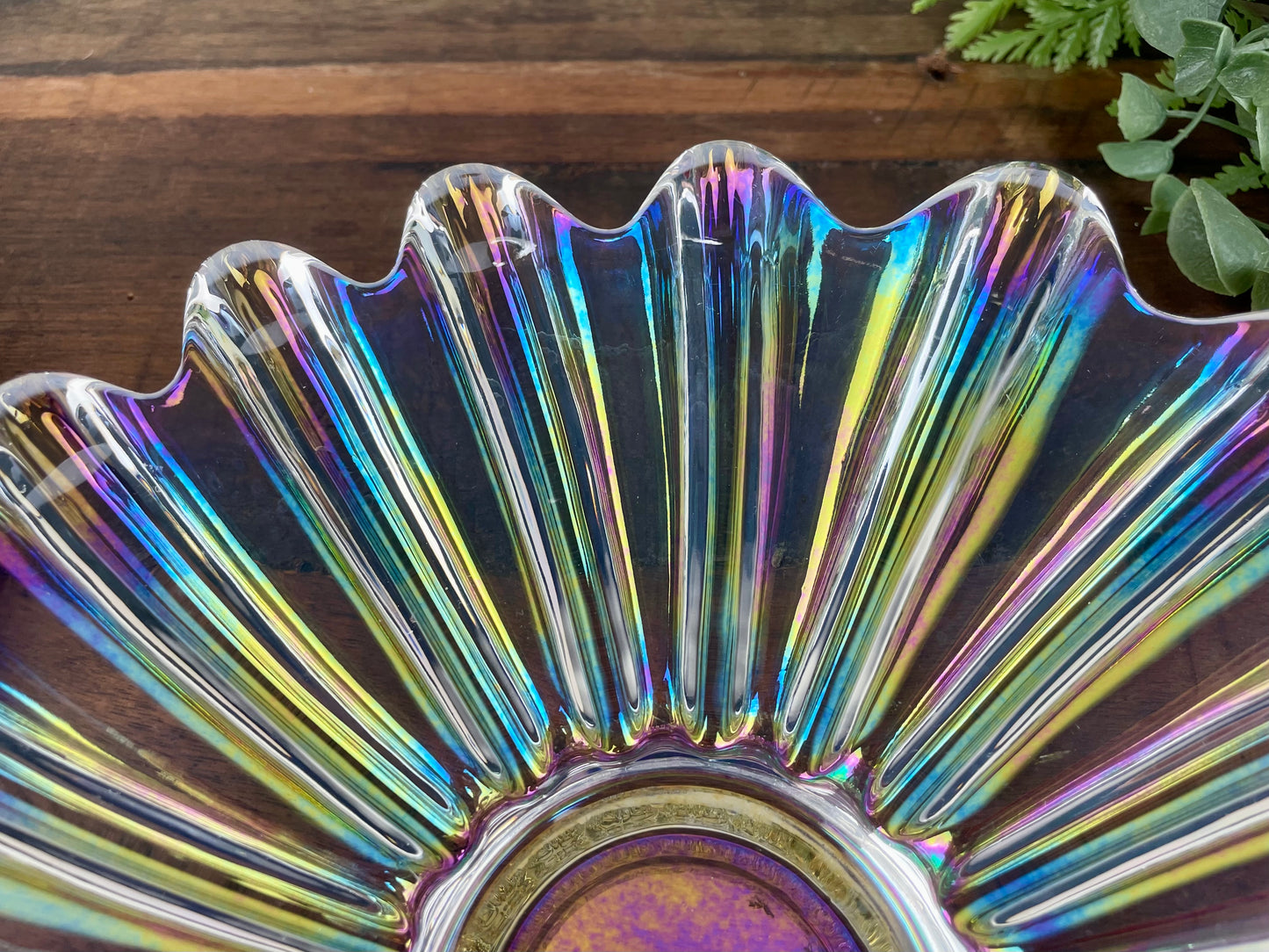 Vintage Federal Glass Co. Celestial Starburst Glass Bowl