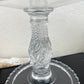 Vintage Pressed Glass Compote Dish with Etched Designs
