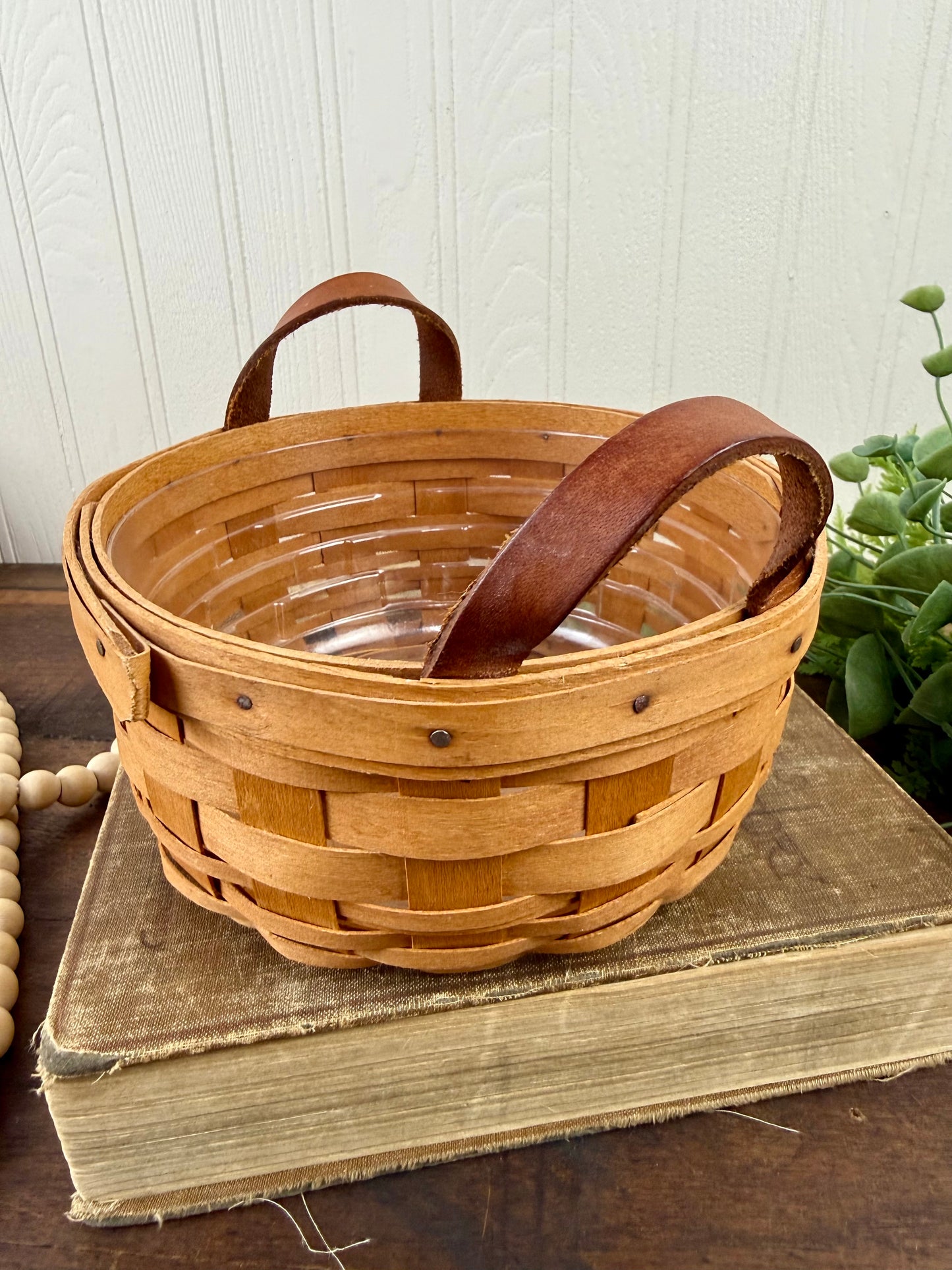 Vintage Longaberger Darning Basket with Liner