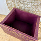 Handmade Reclaimed Wood Purple Box with Gold Details