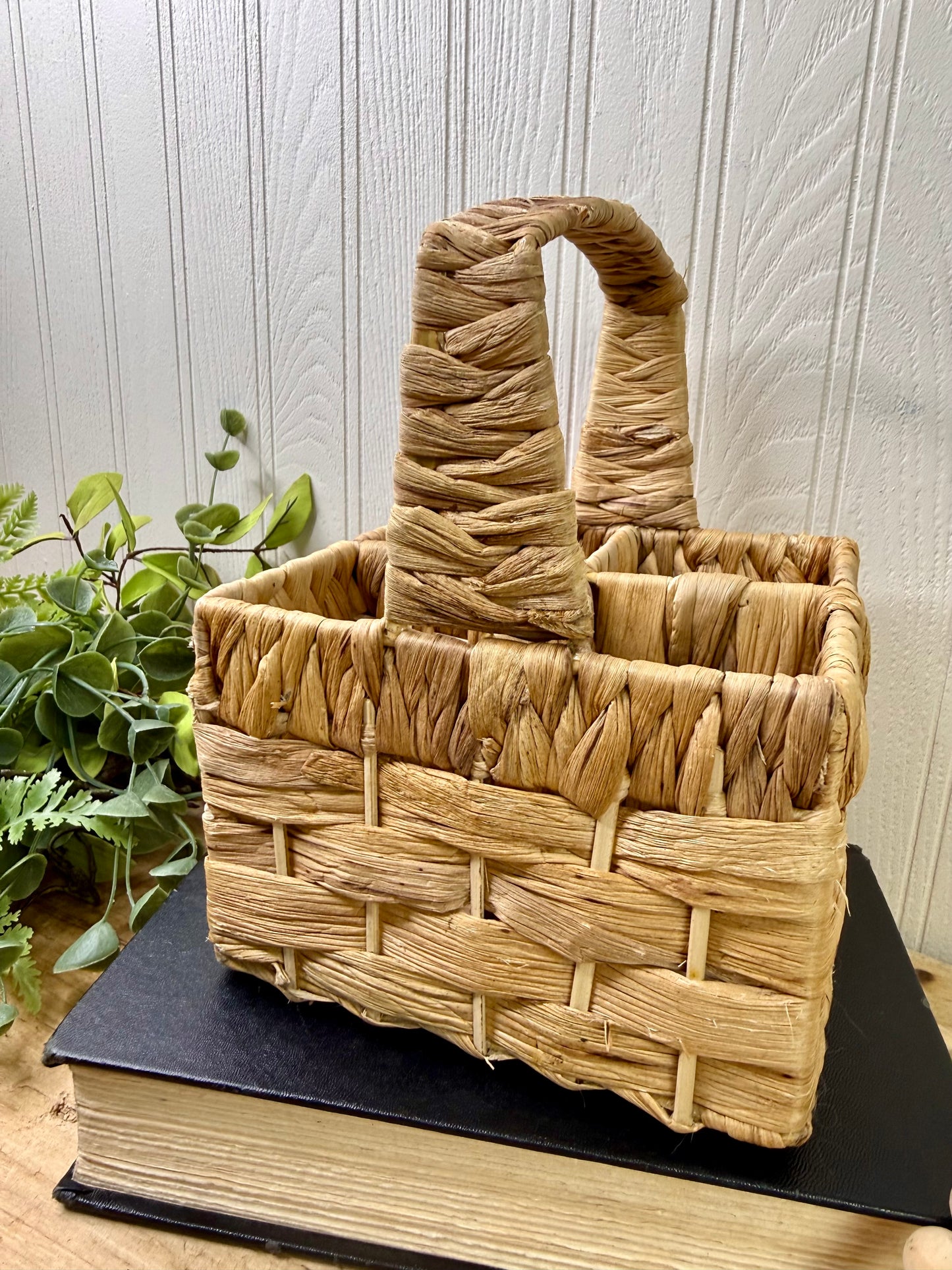 Vintage Divided Square Storage Basket