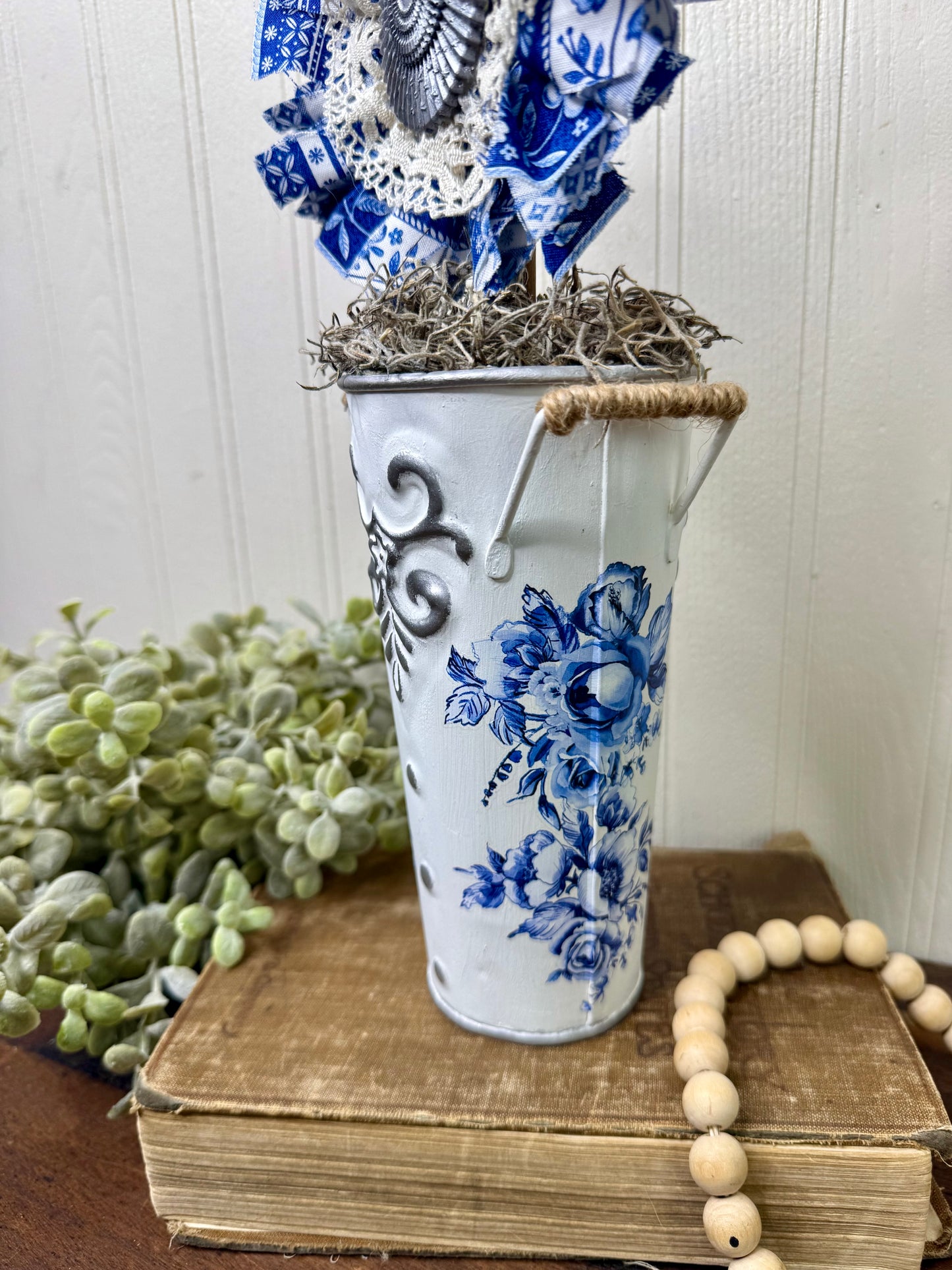 Handmade Upcycled Fabric Flower Pot