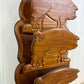 Vintage Farmhouse Wooden Pig Letter Organizer
