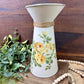 Upcycled Metal Pitcher with Yellow Roses