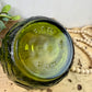 Vintage FTD Mid-Century Green Glass Planter