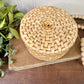 Vintage Wicker Coaster Set with Holding Case