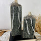 Handmade Green Pumpkin Set with Stamped Details