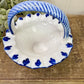 Vintage Delft Blue Hand Painted Porcelain Mini Basket