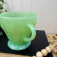 Vintage Anchor Hocking Jadeite Shell Swirl Sugar Bowl