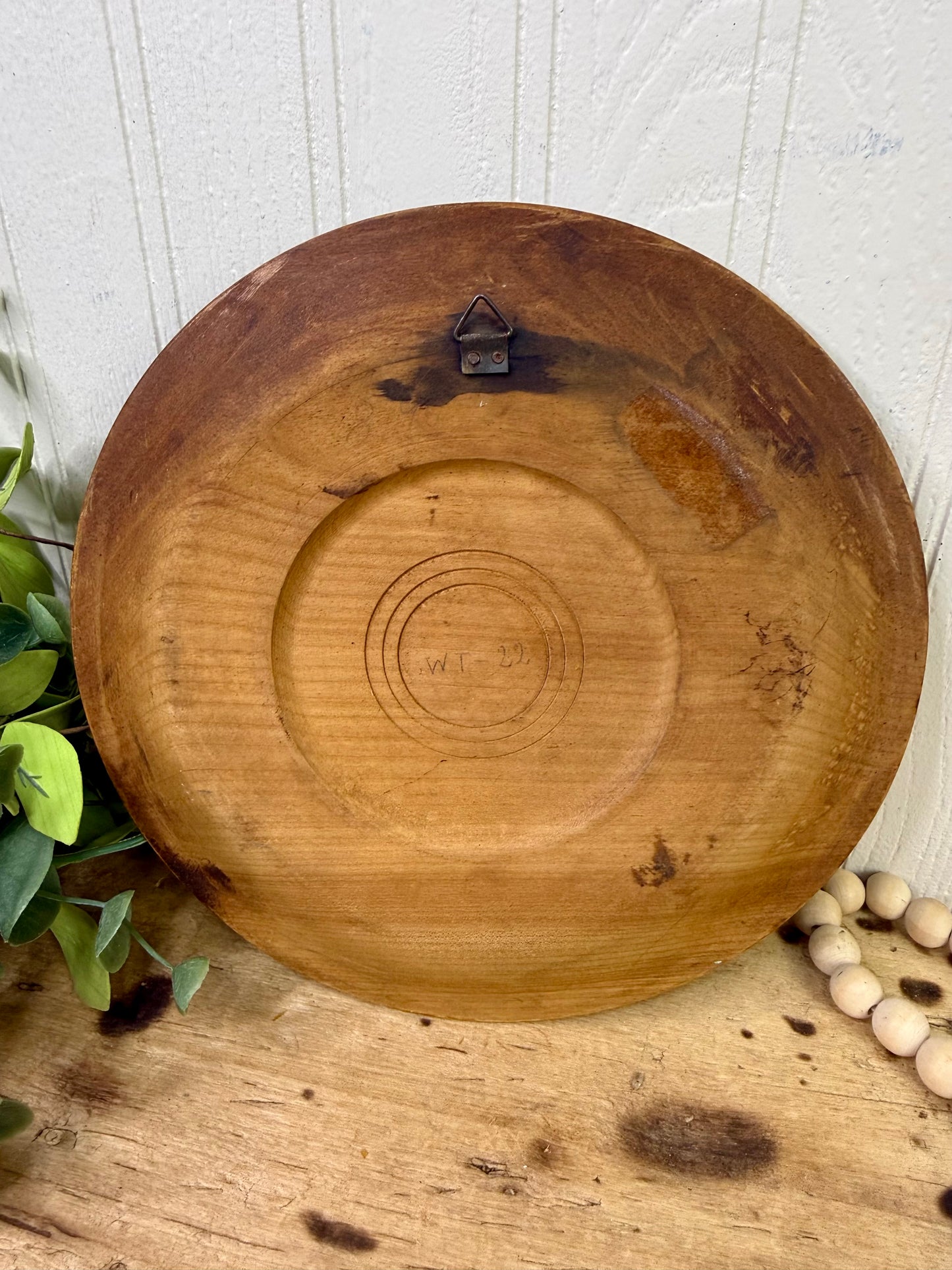 Vintage Hand-Painted Wooden Souvenir Plate from Heidelberg Germany