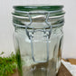 Vintage Tinted Glass Storage Jar with Clasp