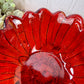 Vintage Indiana Glass Sunflower Pattern Red Bowl