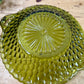 Vintage Indiana Glass Avocado Green Two-Handled Relish Dish