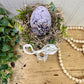 Handmade Rustic Bed Spring Nest with Pastel Purple Egg
