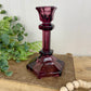 Vintage Amethyst Glass Candlestick