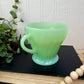 Vintage Anchor Hocking Jadeite Shell Swirl Sugar Bowl