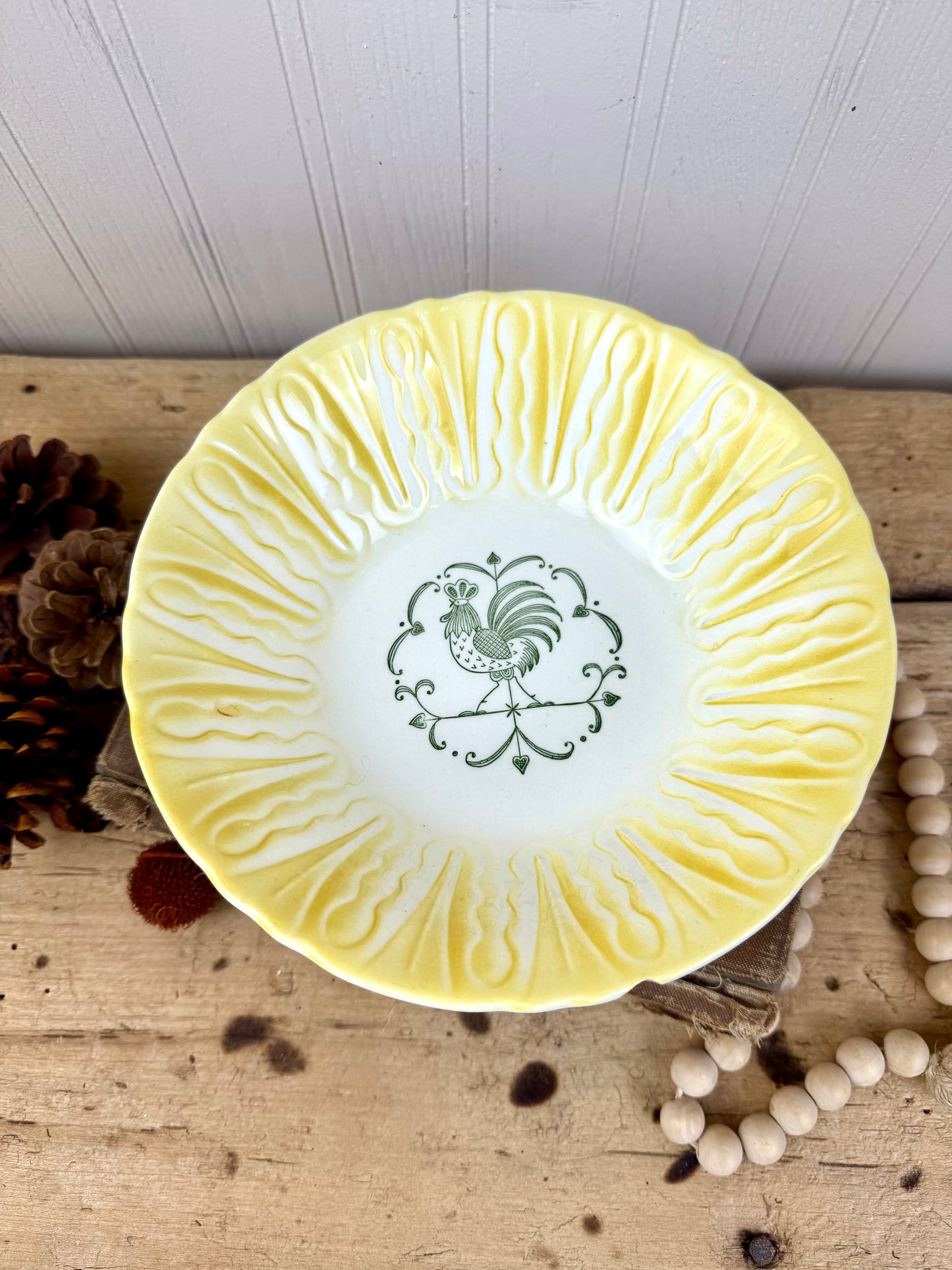 Vintage 1950's Scio Rooster Serving Bowl
