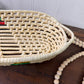 Vintage Woven Straw Catchall Basket