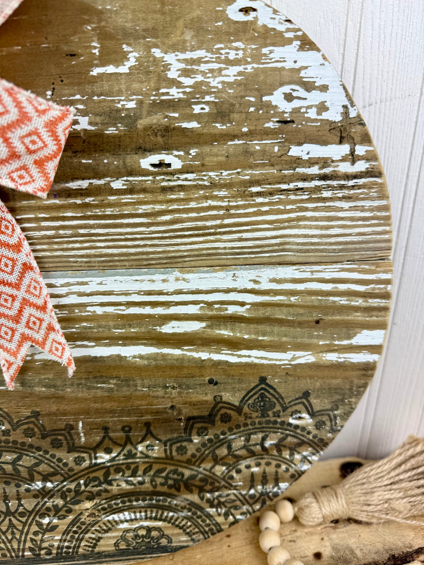 Handmade Barn Wood Pumpkin with Stamped Details