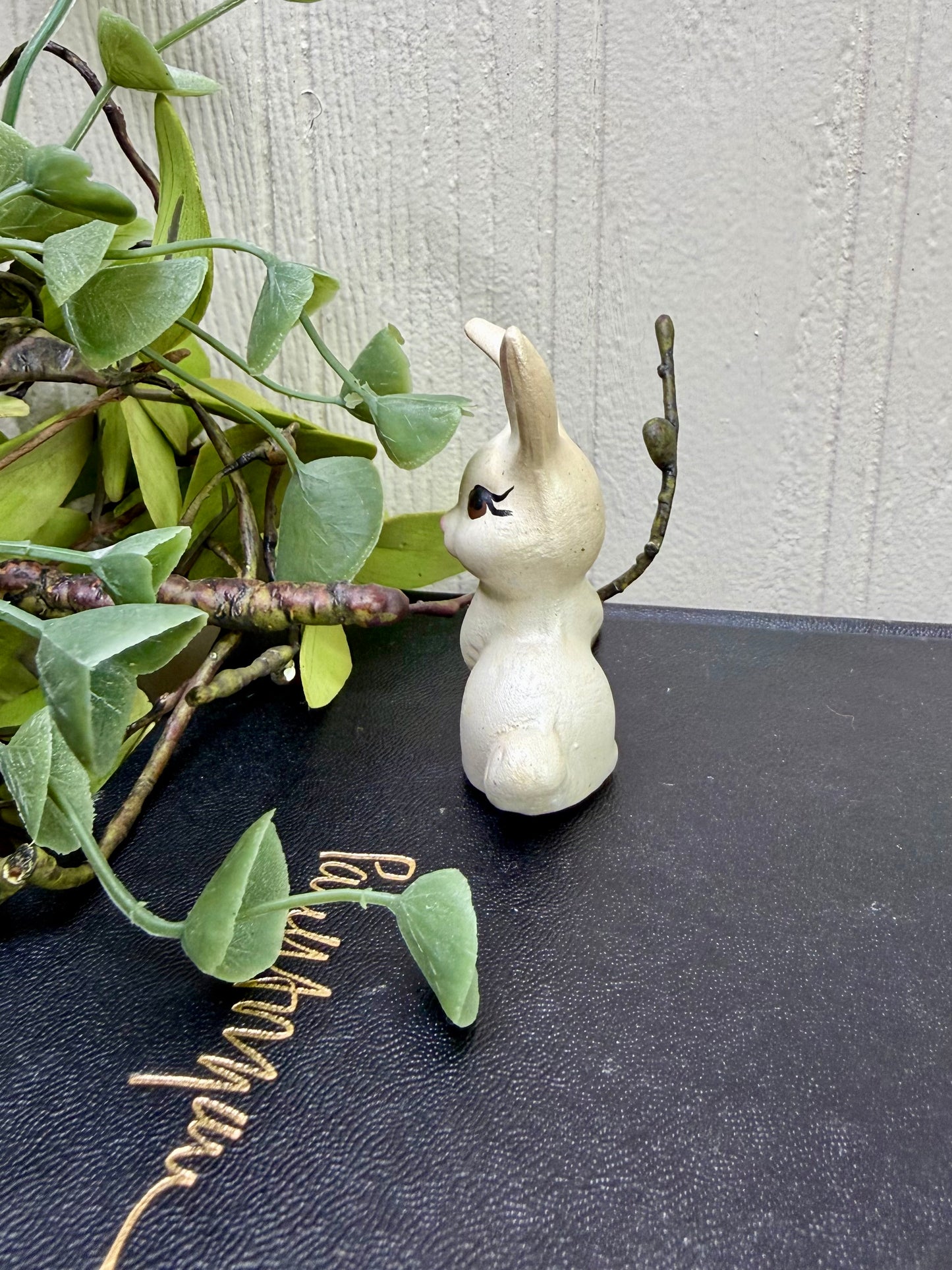 Vintage Mini Ceramic Standing Bunny Figurine