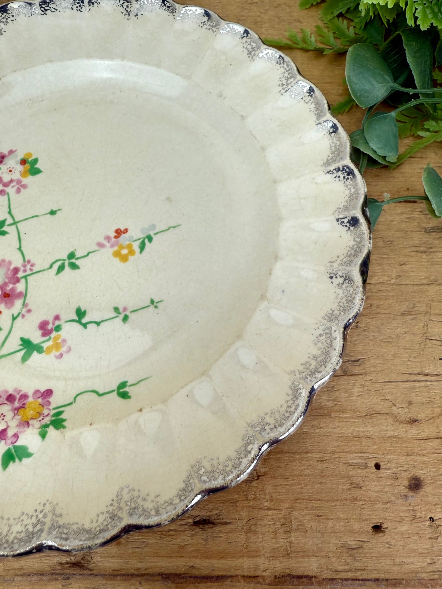 Vintage Sebring Ivory Porcelain Plate