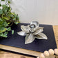 Vintage Brass Lotus Flower with Silver Finish