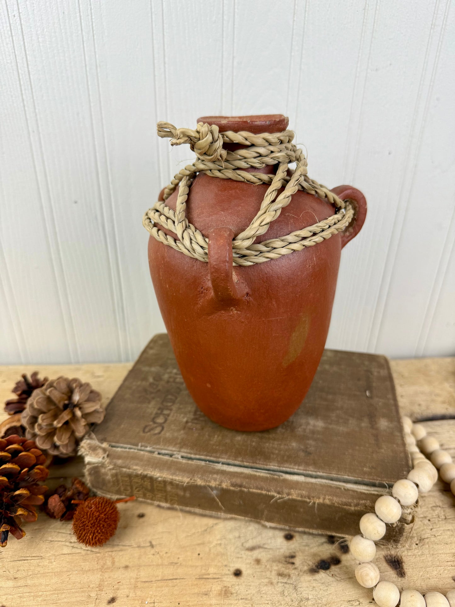 Vintage Mexican Red Terracotta Clay Vase
