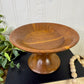 Vintage Mid-Century Walnut Pedestal Bowl