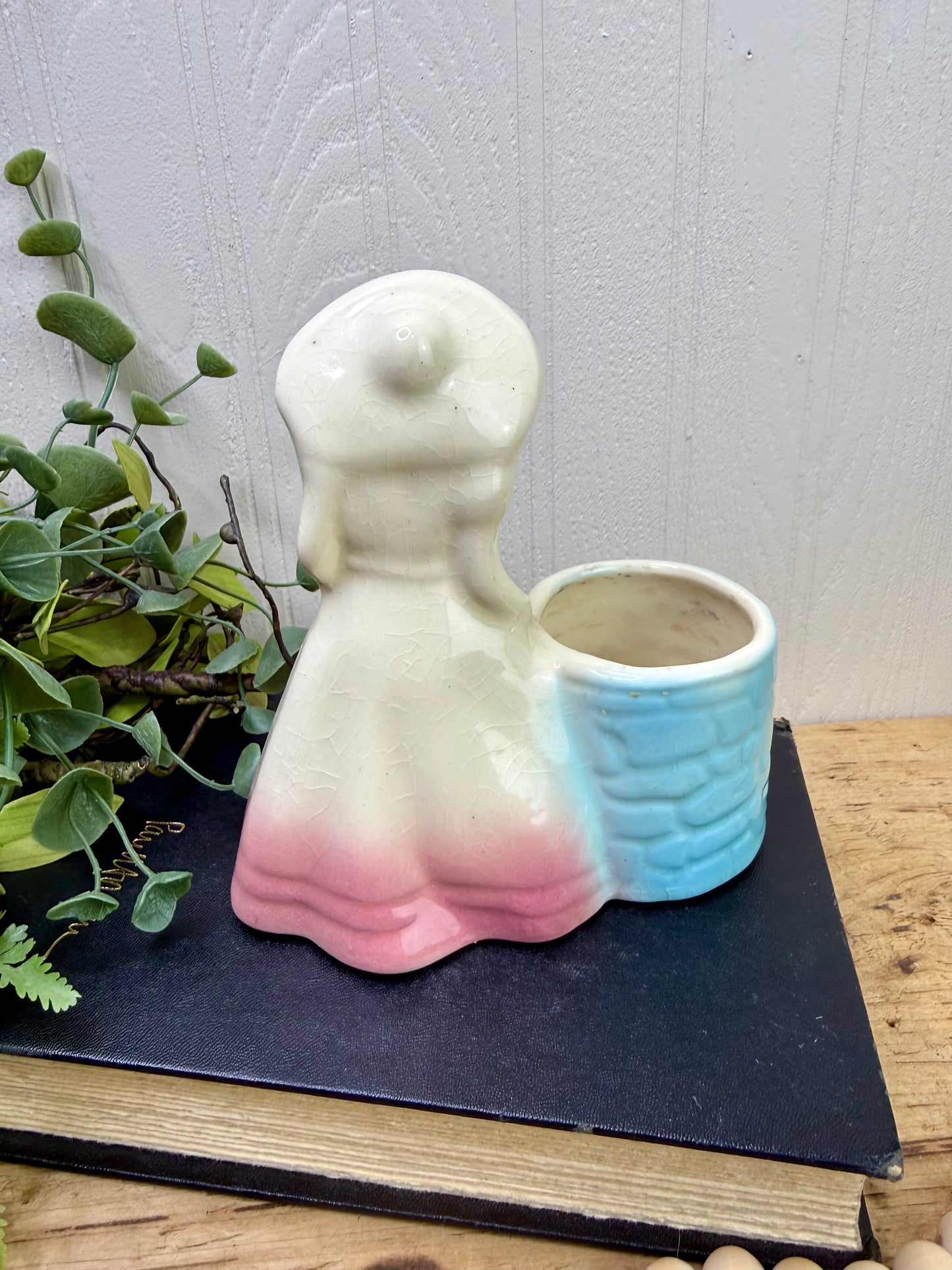 Vintage 1940’s Southern Belle with Wishing Well Planter