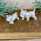 Vintage Porcelain Miniature Scottie Dog Set