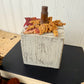 Handmade Reclaimed Wood Beige Block Pumpkin