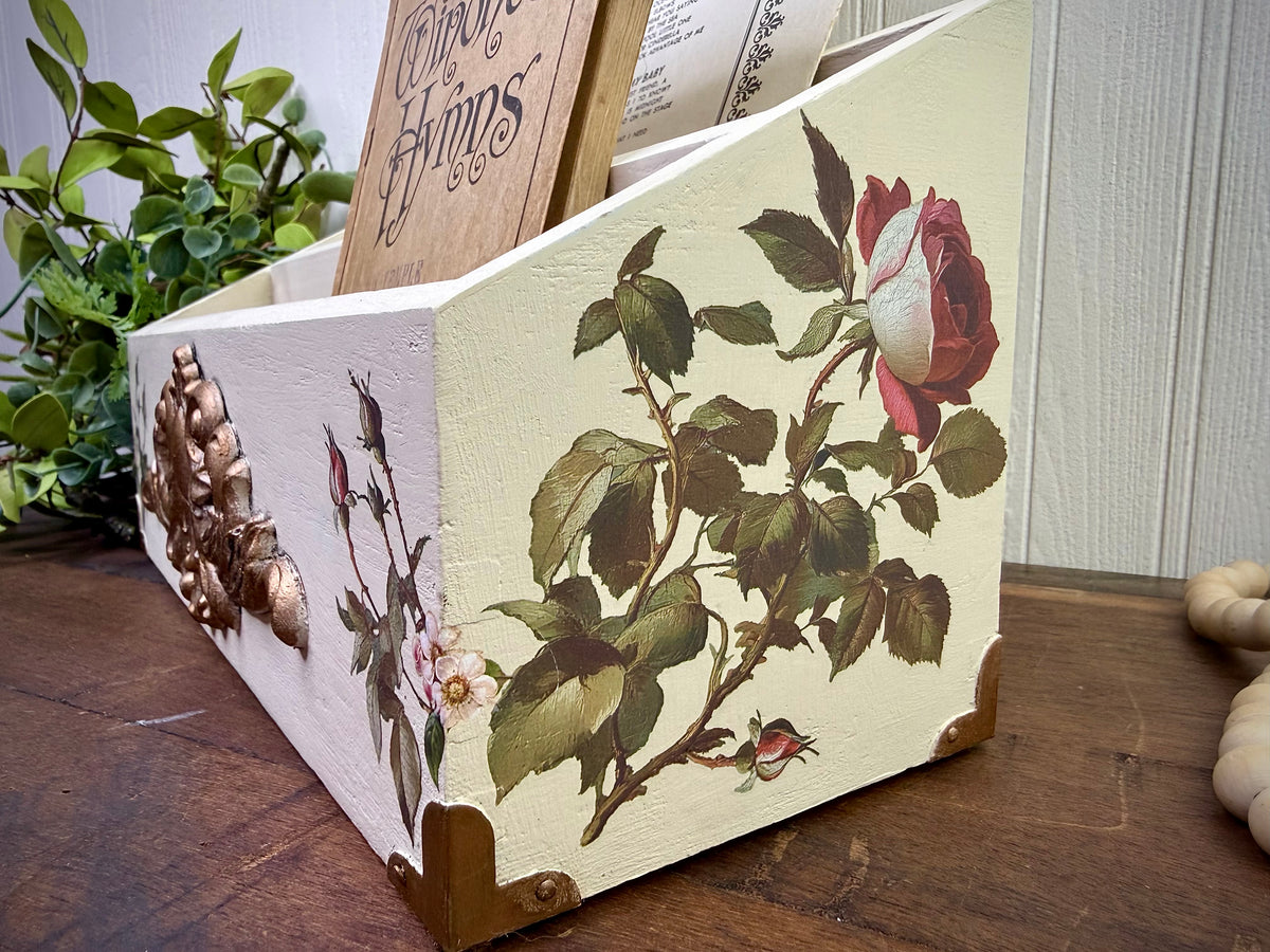 Upcycled Letter Organizer with Roses