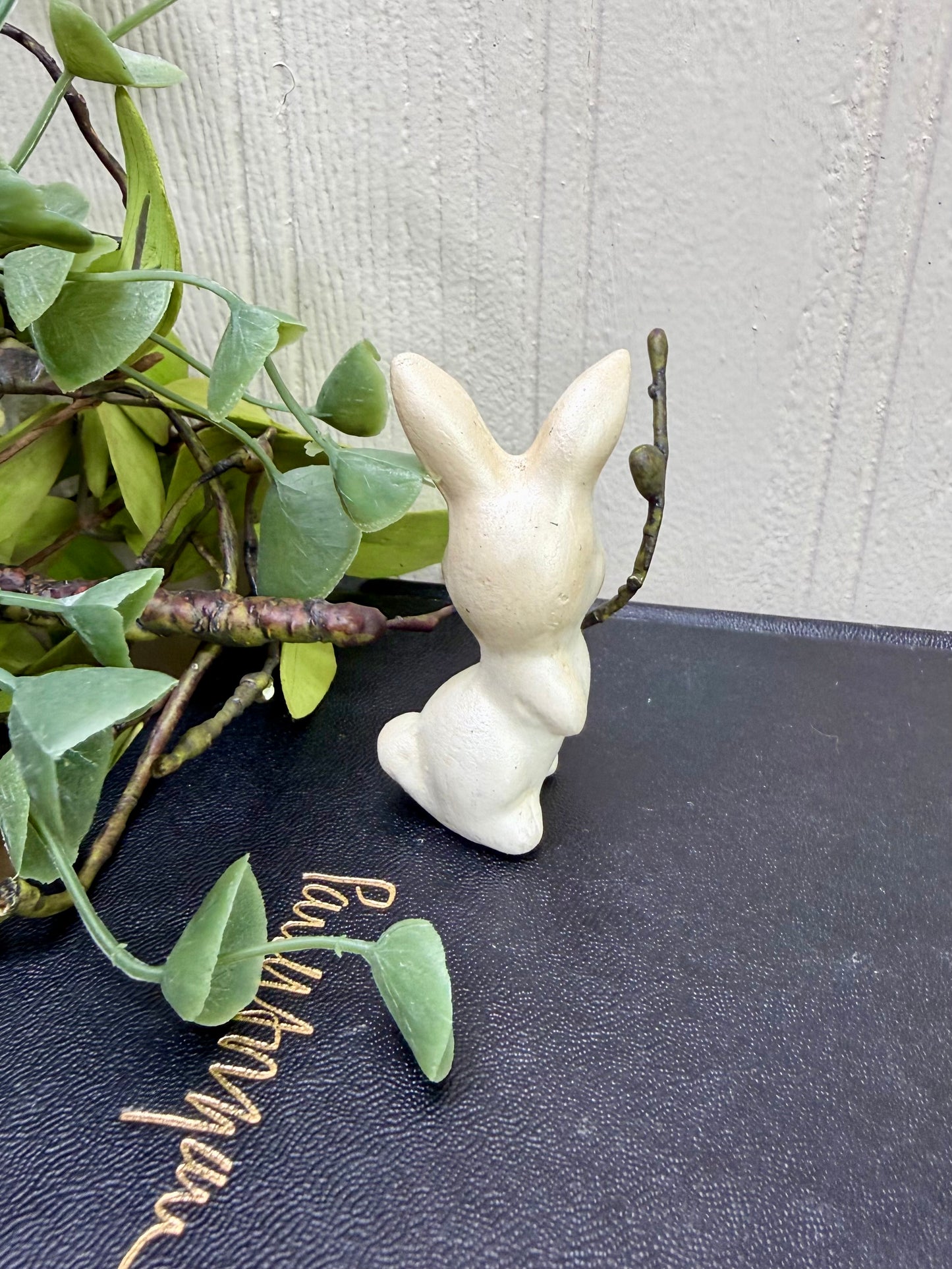 Vintage Mini Ceramic Standing Bunny Figurine