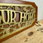 Vintage Wood & Metal "Bless Our Home" Wall Plaque