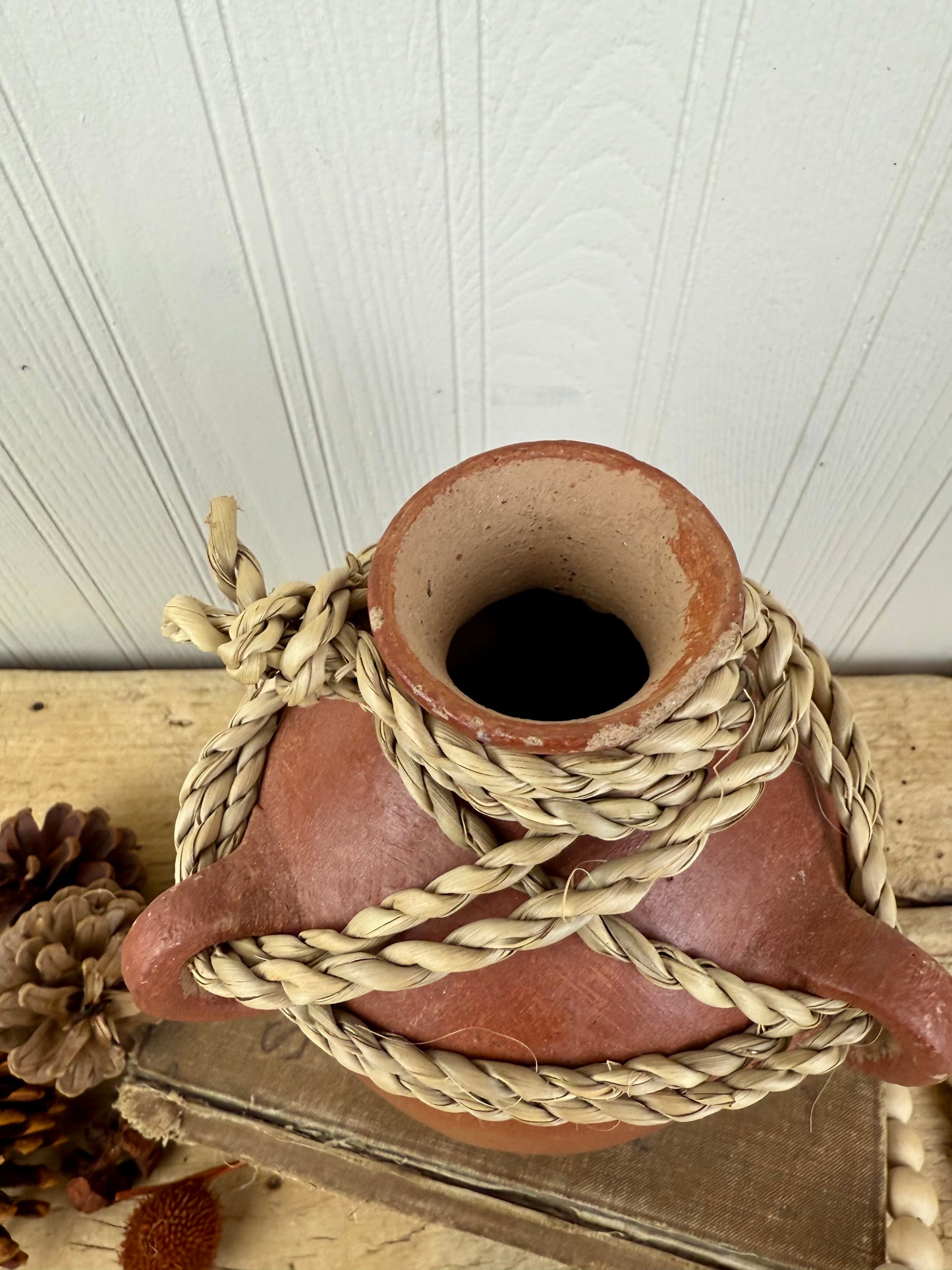 Vintage Mexican Red Terracotta Clay Vase