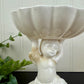 Vintage Ceramic Cherub Pedestal Soap Dish