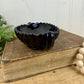 Vintage 1940’s Imperial Glass Pillar Flute Black Glass Pickle Dish