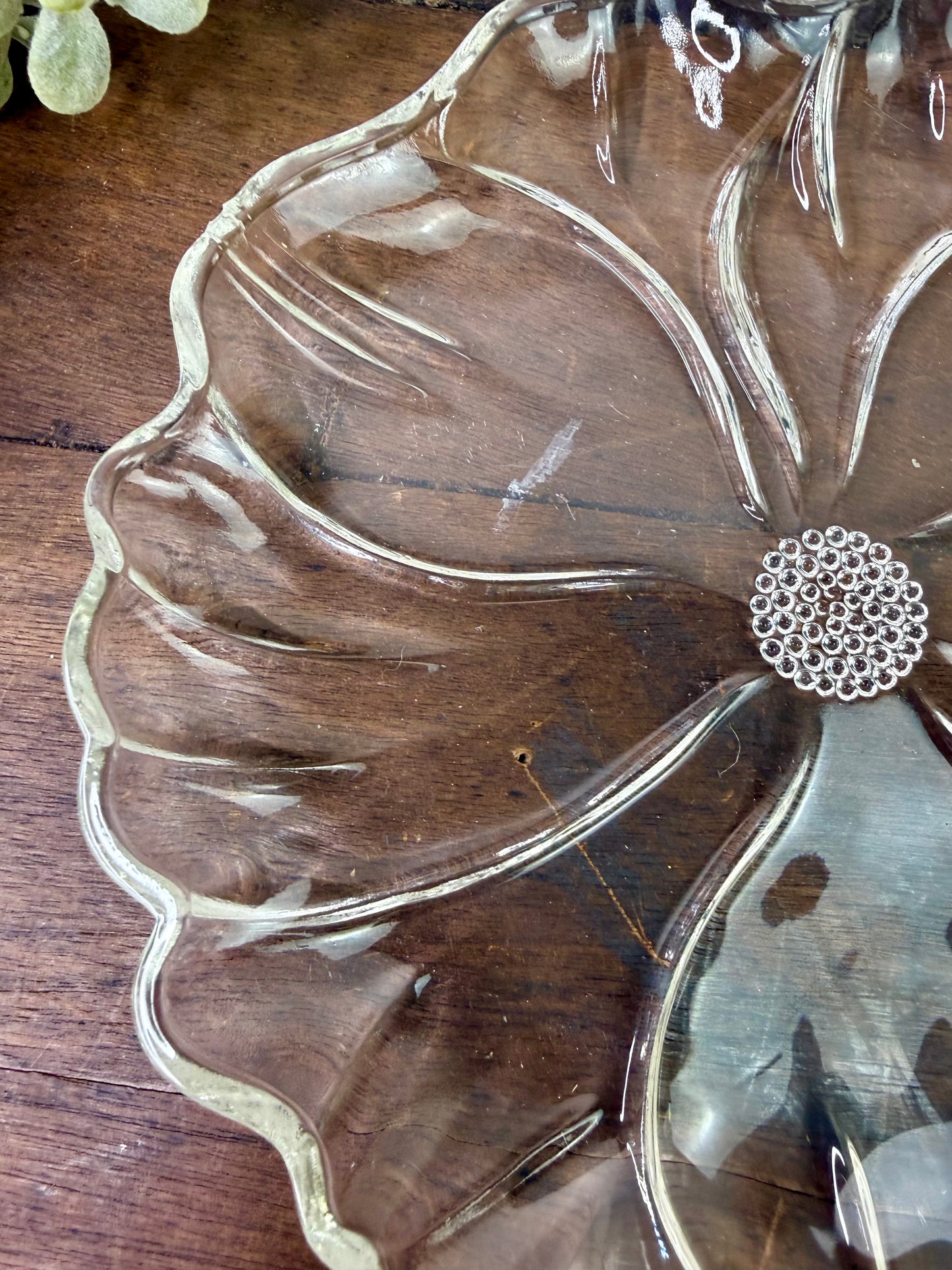 Vintage Mid-Century Colony Glass Garden Club Salad Plate