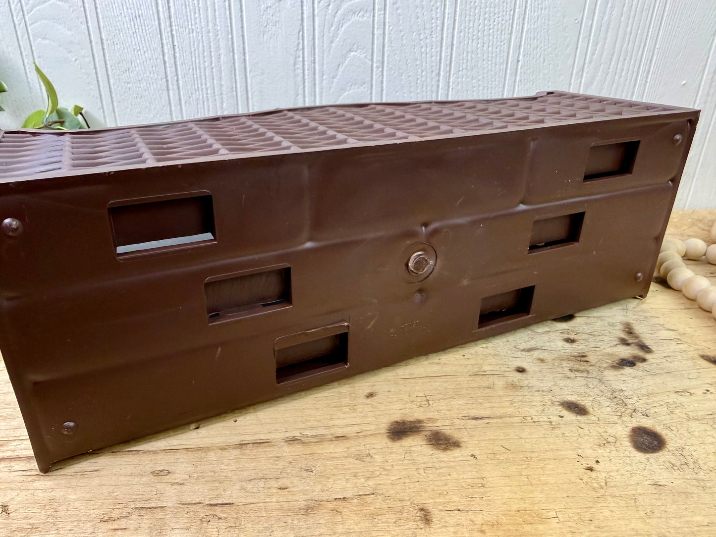 Vintage 1970’s Action Industries Faux Wicker Letter Organizer