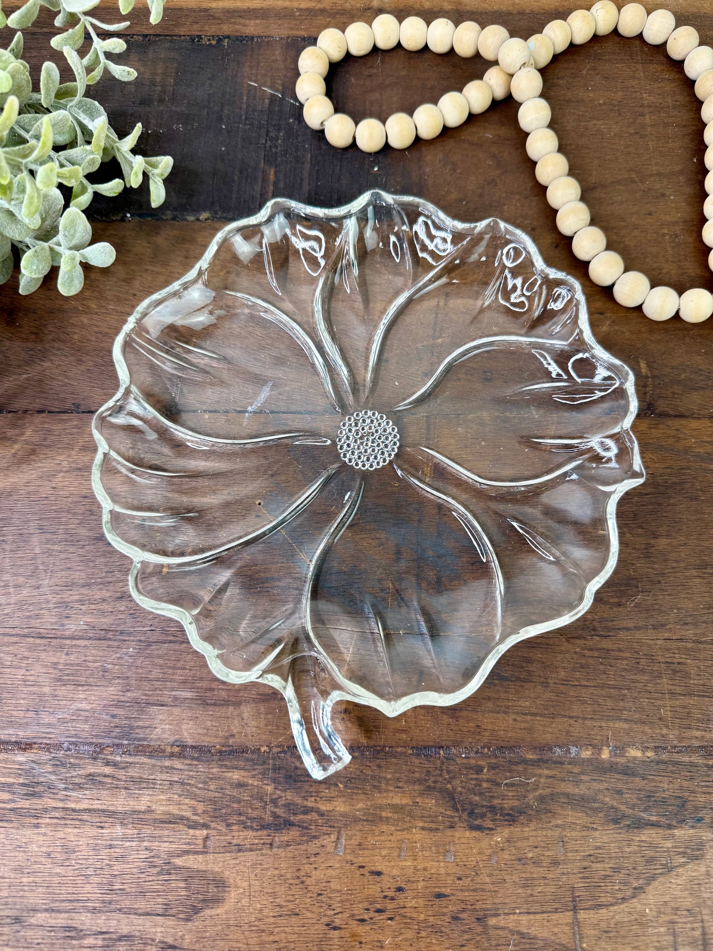 Vintage Mid-Century Colony Glass Garden Club Salad Plate