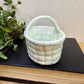 Vintage Handmade Ceramic Basket Figurine