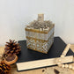 Handmade Reclaimed Wood Tribal Print Block Pumpkin