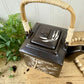 Brown Stoneware Teapot with Bamboo Design