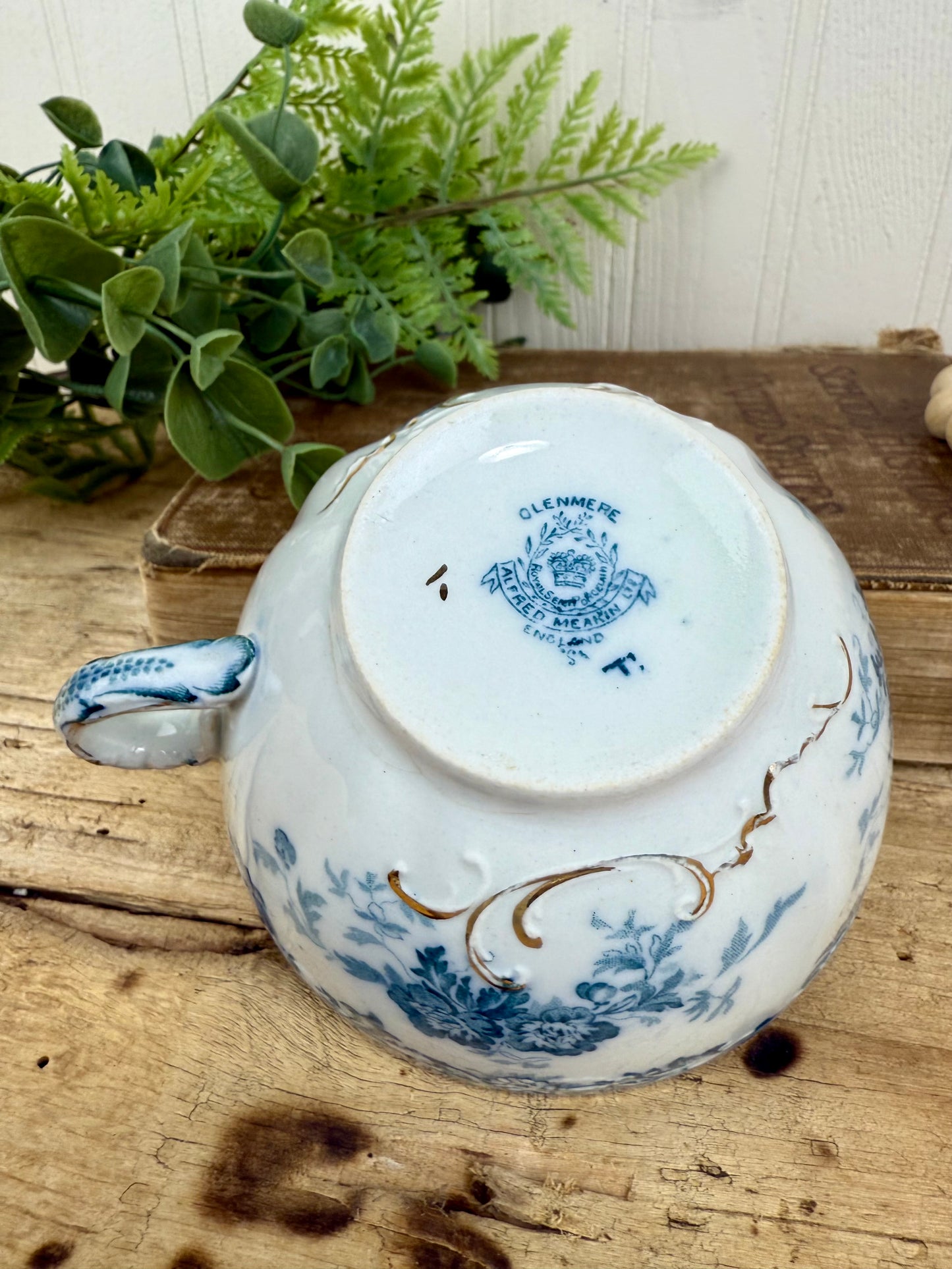 Vintage Alfred Meakin Blue & White Glenmere Teacup
