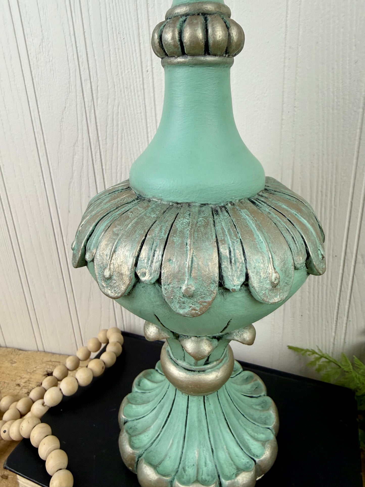 Upcycled Hand Painted Decorative Finial