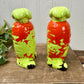 Vintage Mid-Century Carrot Salt & Pepper Shaker Set with Chippy Paint