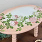 Painted Wooden Milk Stool with Floral Details