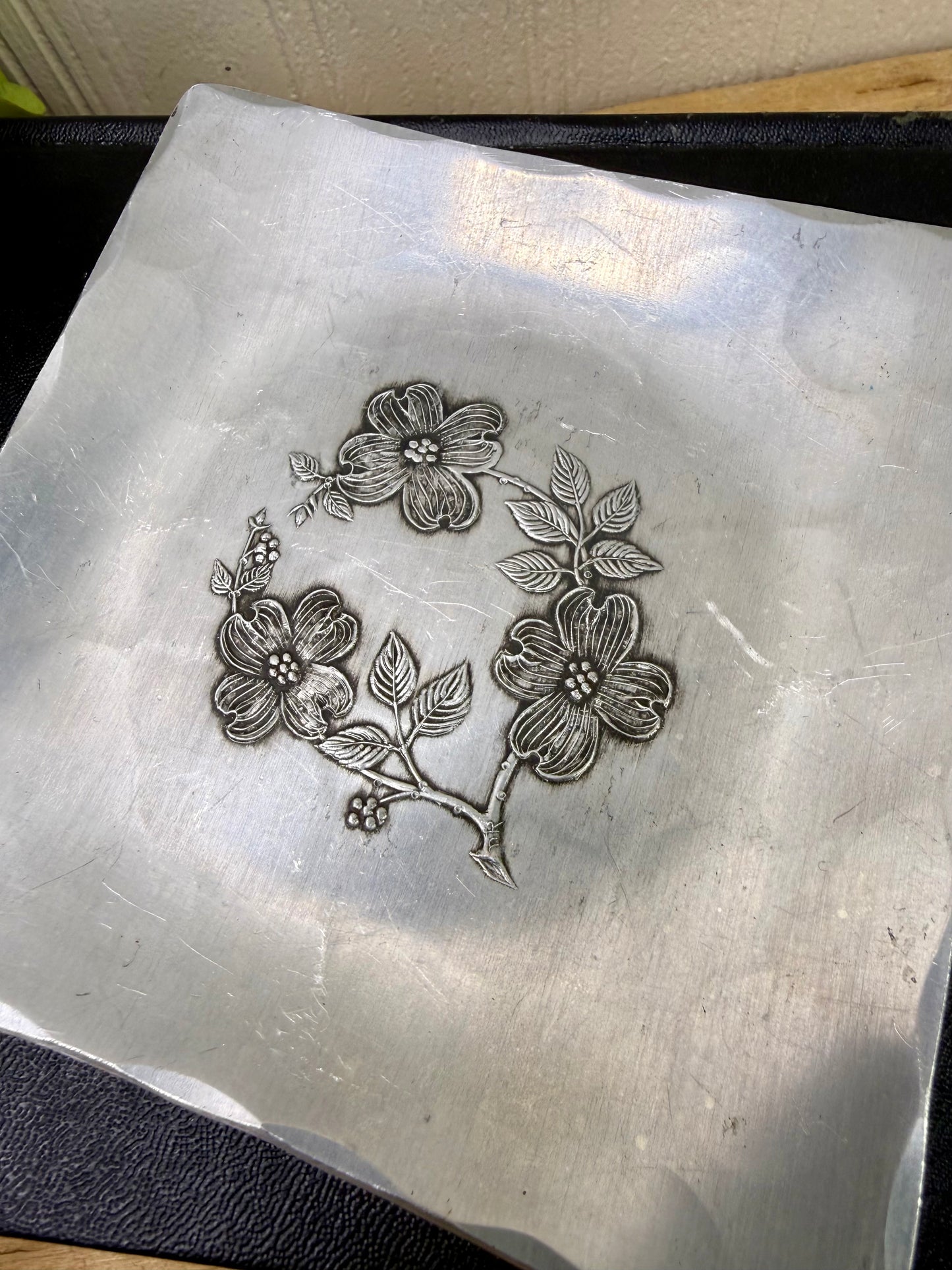 Vintage Hammered Aluminum Trinket Dish by Wendell August Forge