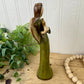 Vintage Green Angel Figurine